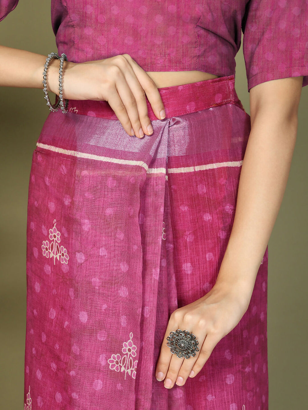Shree Shyam Fashion Cotton Purple Saree - Distacart