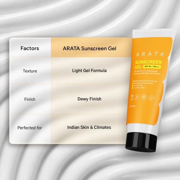 Arata Sunscreen Gel with SPF 50, PA+++
