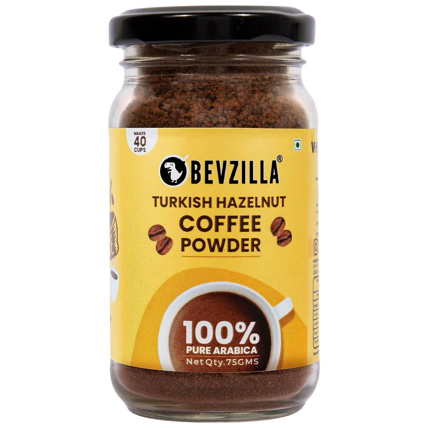 Bevzilla Instant Coffee Powder (Turkish Hazelnut Flavour)