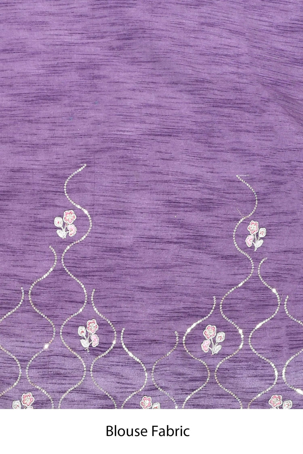Purple Organza Satin Silk Sequence Embroidered with Stone work Saree - Nimaya Benzy