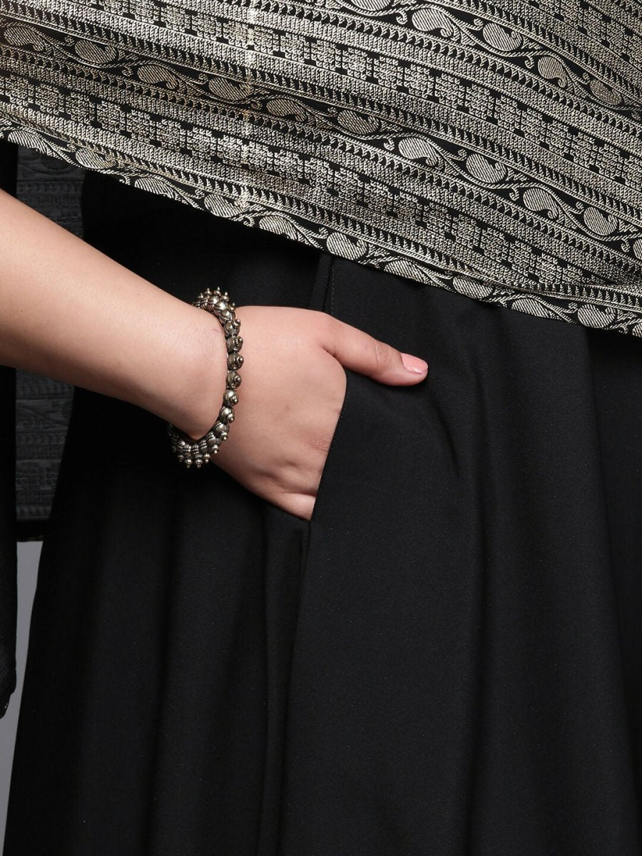 Ahalyaa Women's Traditional wear Ethnic Dress - Black - Distacart