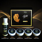 Prisa Organics Gold Facial Kit For Radiant & Glowing Skin - Cleanses & Rejuvenates Skin, Removes Dead Skin, Blackheads