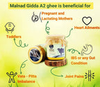 Indic Organics Forest Grazing Malnad Gidda Desi Cow's A2 Ghee | Pure Desi Cow Ghee | Cultured Premium Ghee
