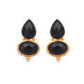 Nuyug 22K Gold Plated Black Embrace Earrings - Distacart