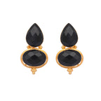 Nuyug 22K Gold Plated Black Embrace Earrings - Distacart