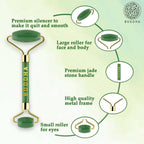 Buddha Natural Green-M Green Jade Face Roller Massager (Green)