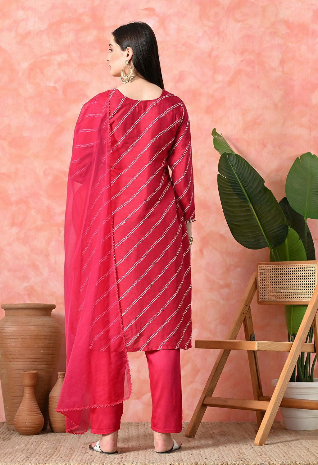 Joban Fashion Rani Premium Pure Viscose Print Dola With Handwork Kurta Set