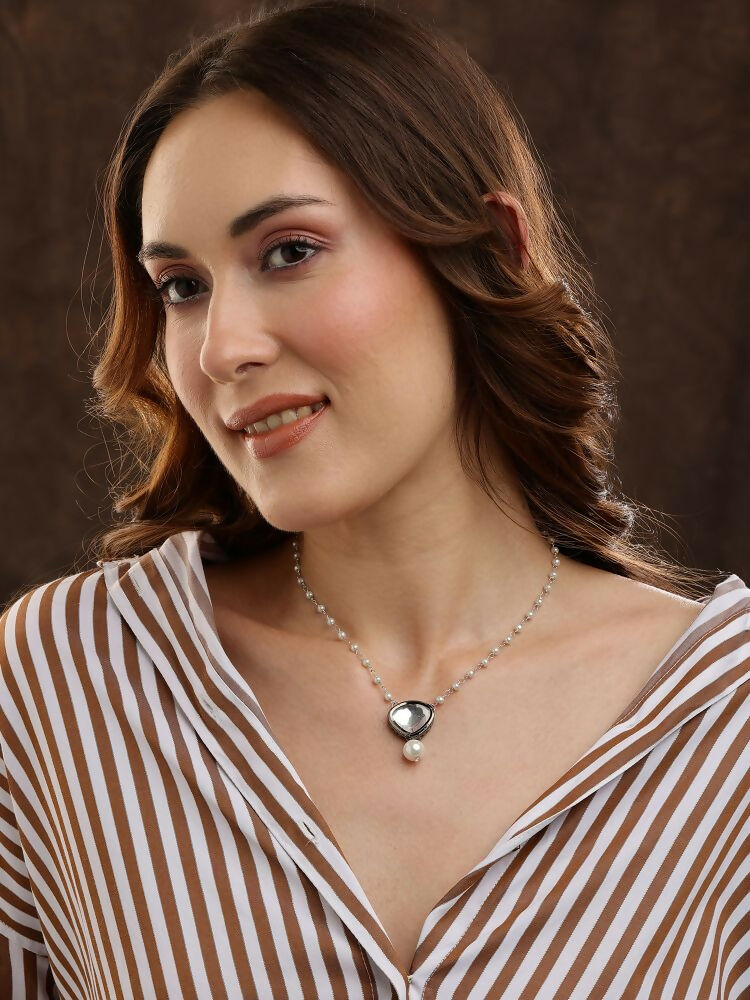 Beaded Kundan Necklace - Ruby Raang