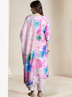 Indo Era Women Floral Embroidered Regular Thread Work Kurta with Trousers & With Dupatta - Distacart