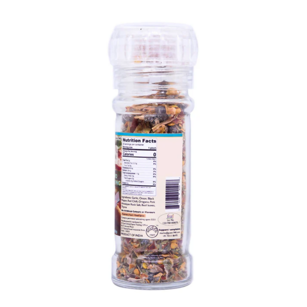 Tassyam Organics Milano Pizza Seasoning Grinder Bottle - Distacart