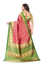 Vamika pink Printed Art Silk Saree
