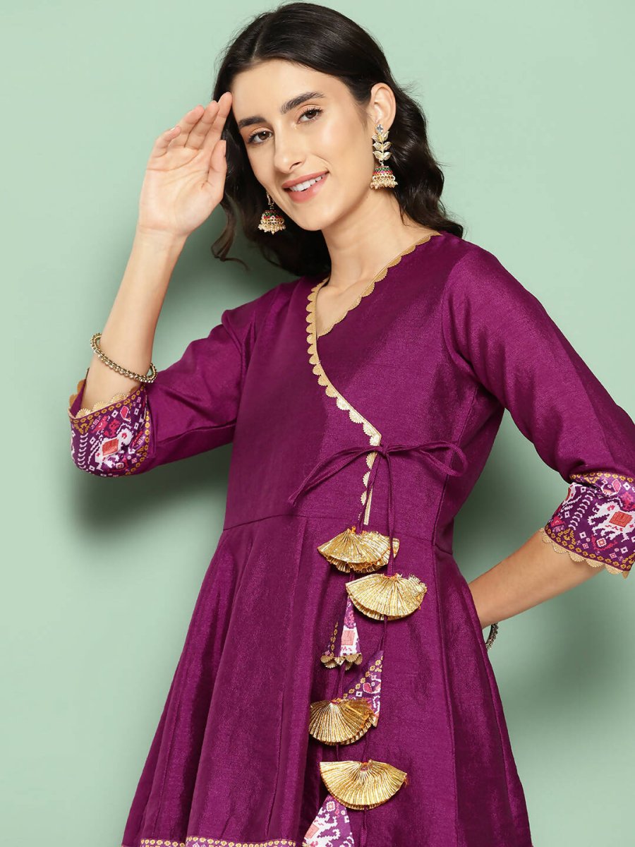 Ahalyaa Women's Traditional wear Tunic - Purple