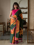 Suta Multi Color Floral Pure Cotton Saree