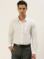 Ramraj Cotton Mens Full Sleeve White Shirt Plus Size - Breeze Cotton