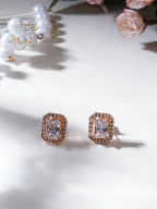 stone stud (Rose gold) - Ruby Raang - Distacart