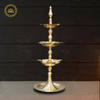 Brass Three-Step Diya