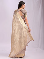 Shree Shyam Fashion Organza Peach Saree - Distacart