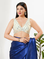 Joban Fashion Gold Sequins Padded Blouse With V Neck Sleeveless - Distacart