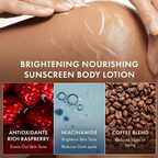 mcaffeine All Skin Brightening SPF 50 PA+++ Sunscreen Body Lotion & Wash Raspberry Combo Kit