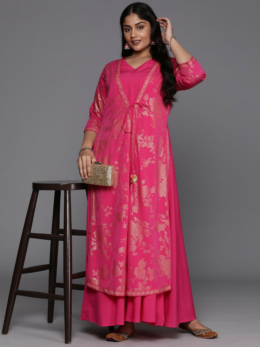 Ahalyaa Women's Traditional wear Ethnic Dress - Pink - Distacart