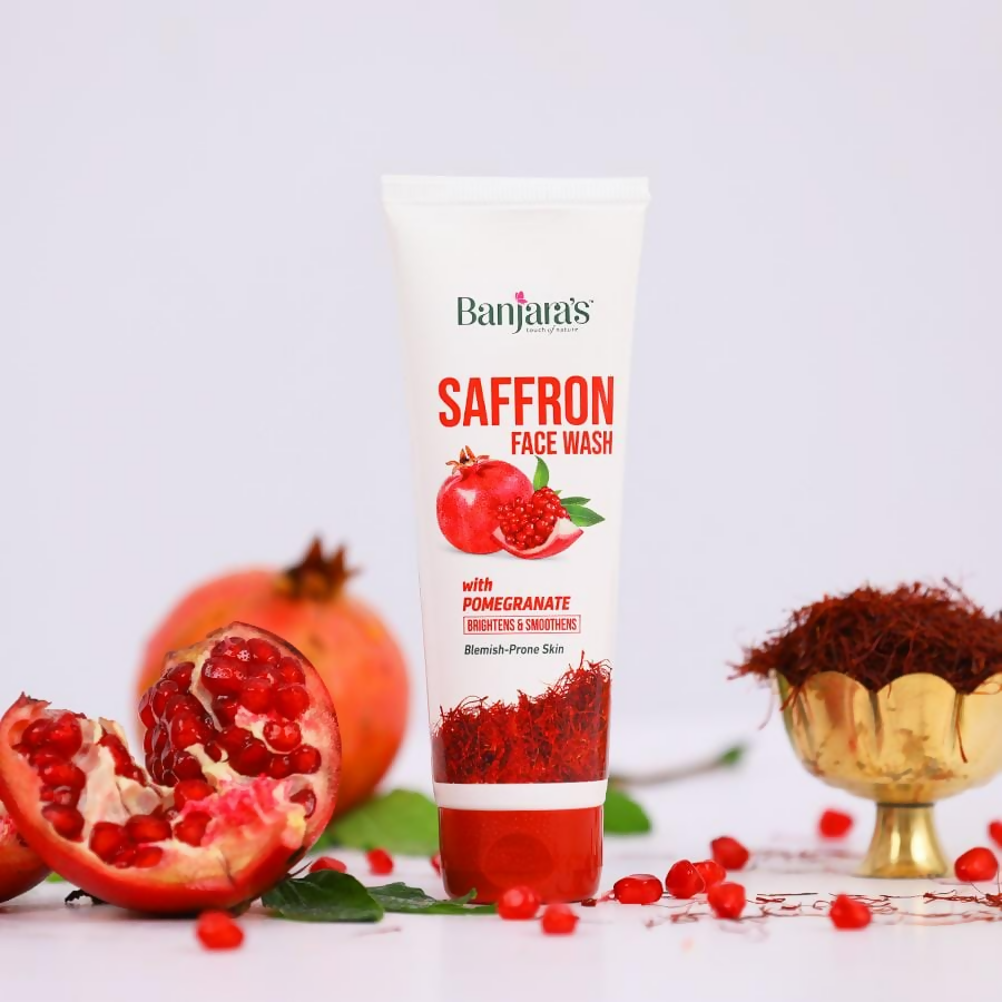 Banjara's Saffron Face Wash with Pomegranate - Distacart