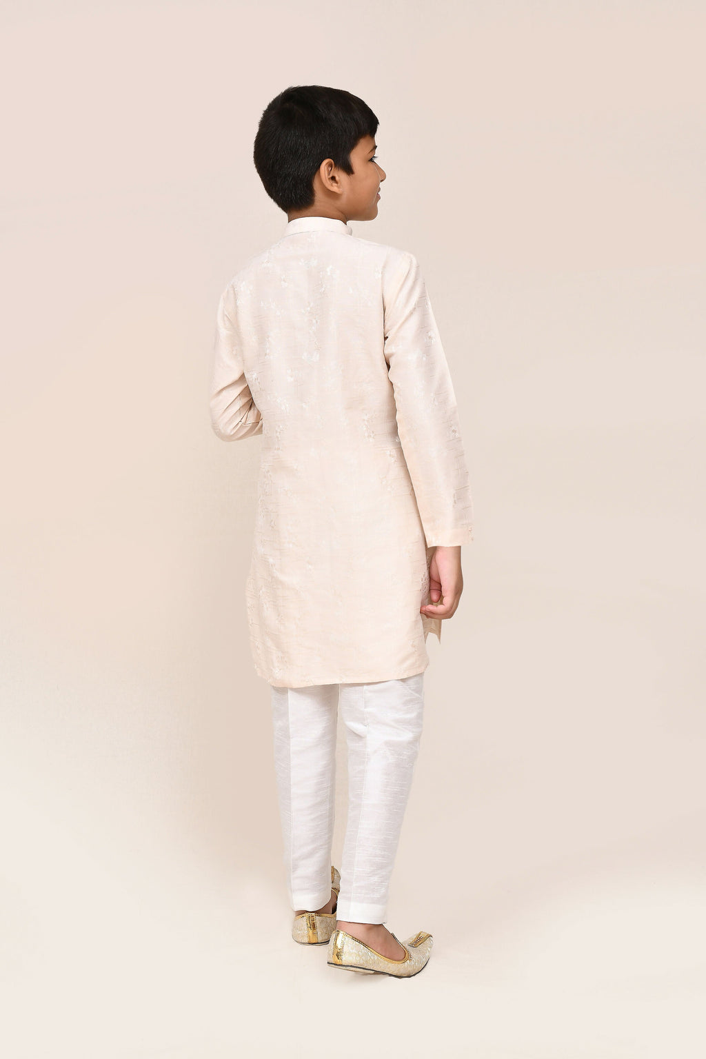 Joban Fashion Cotton Cream Kurta With Straight Fit Pant