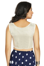 Aastha Fashion Women's Off White Art Silk Designer Traditional Readymade Blouse
