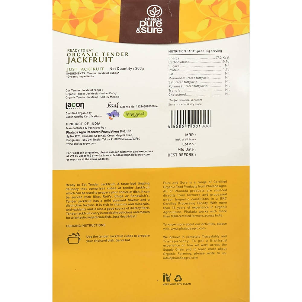 Pure & Sure Ready To Eat Organic Tender Just Jackfruit