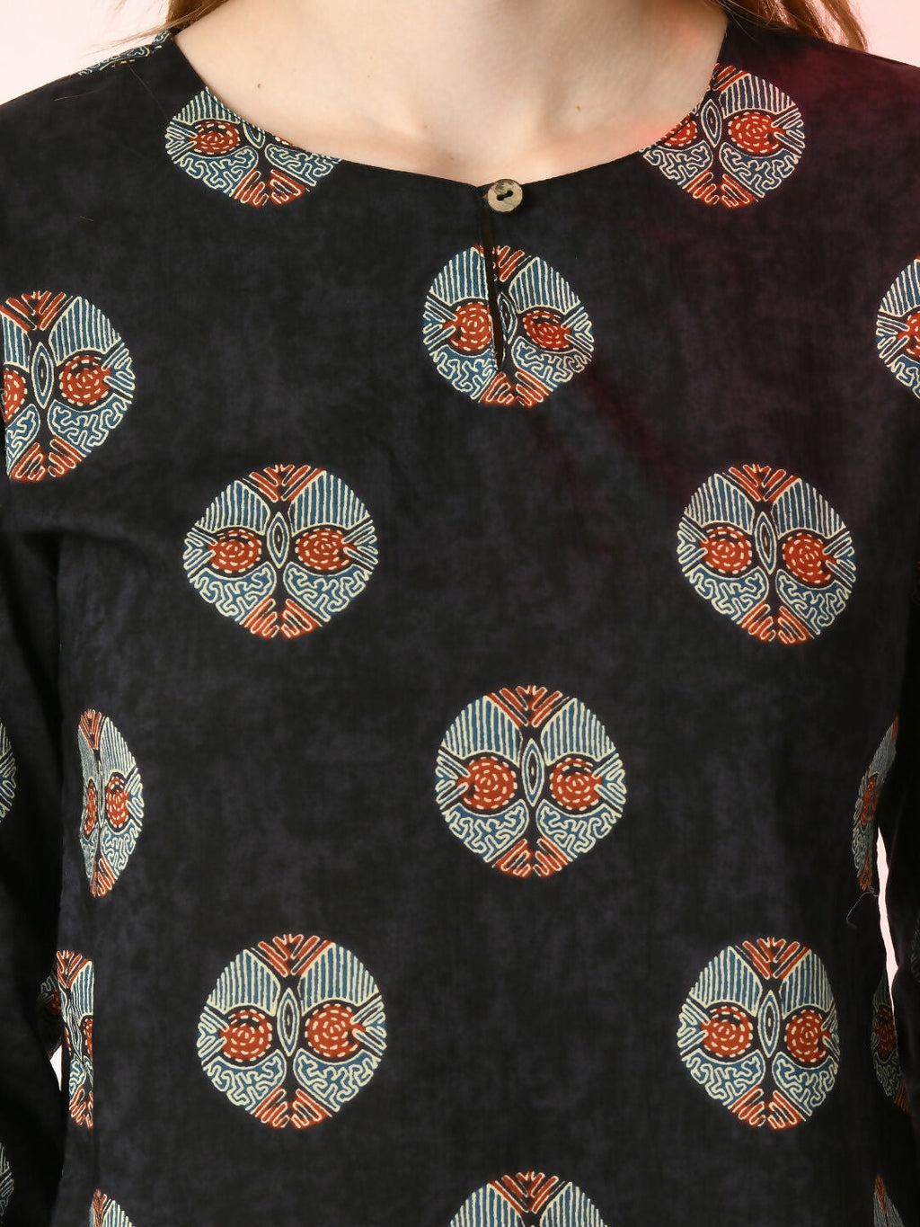Myshka Women's Black Printed Top