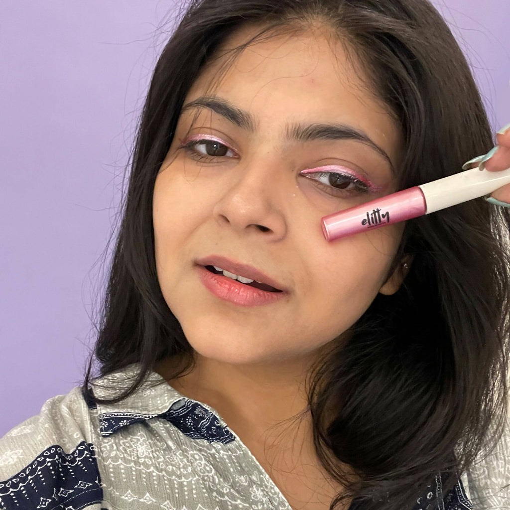 Elitty Pink Pop Color Metallic Finish Liquid Eyeliner - Space Goddess (Pink)