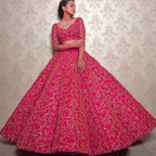 Jyoti Fashion Glamorous Rani Pink Silk 3MM Sequins with Coding Dori Embroidery Lehenga Choli with Dupatta