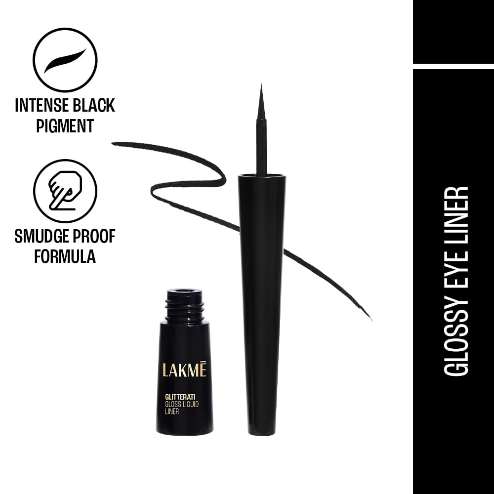 Lakme Absolute Gloss Artist Eye Liner - Black - Distacart