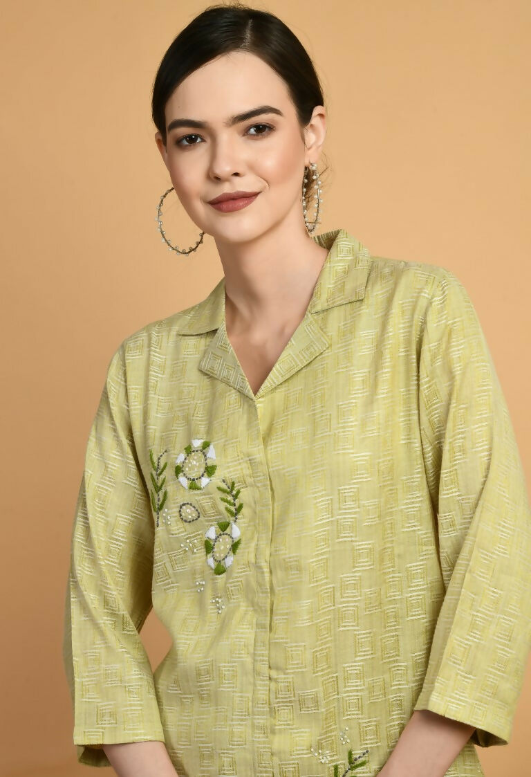 Joban Fashion L.Green Cotton Kurta Set