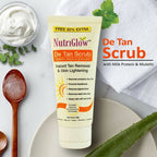 NutriGlow De Tan Scrub With Milk Protein & Mulethi - Distacart