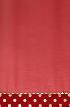 Janasya Women's Red Poly Georgette Printed Saree With Blouse Piece