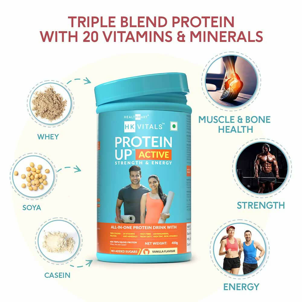 HK Vitals ProteinUp Active Strength & Energy (No Added Sugar) - Distacart