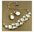 Joban Fashion Hand Made High Quality Gold Plated Base Metal Alloy Kundan Stone Studded Kundan Jewellery Set