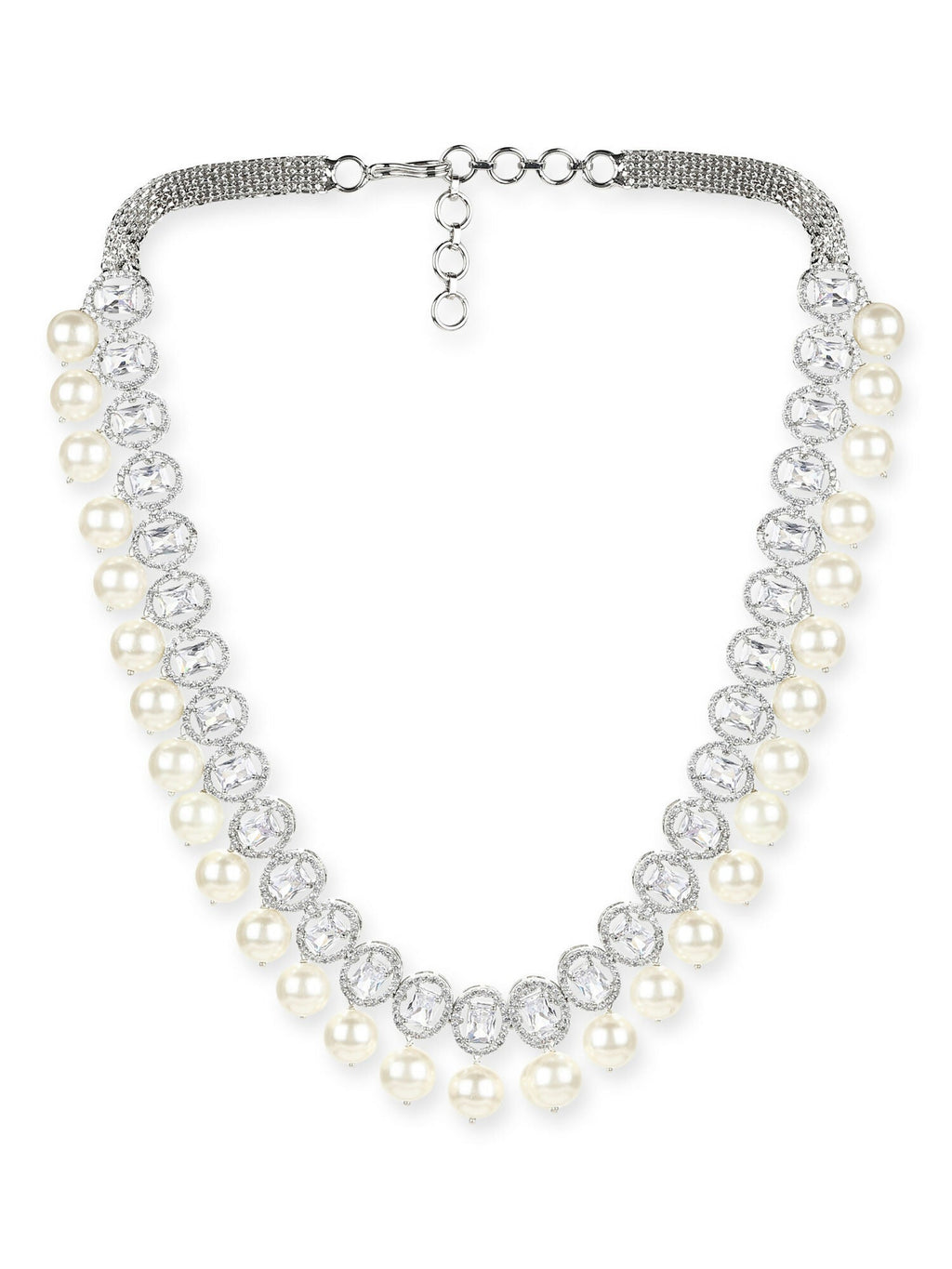 Zircon & Pearl Neckpiece- Ruby Raang