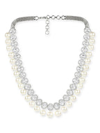 Zircon & Pearl Neckpiece- Ruby Raang