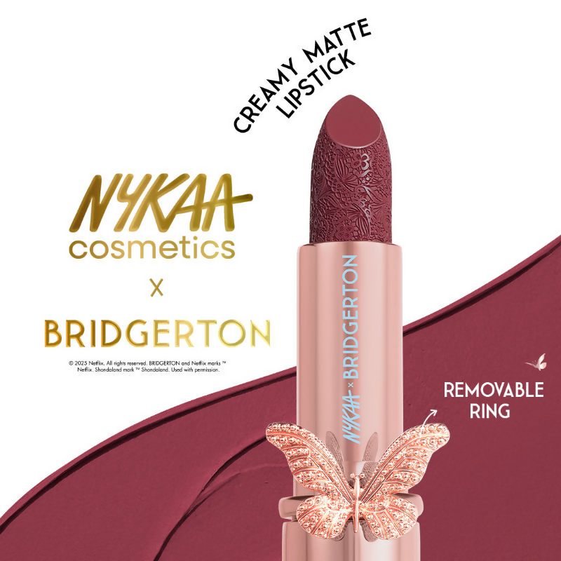 Nykaa Cosmetics X Bridgerton Creamy Matte Longwear Lipstick - Full Bloom