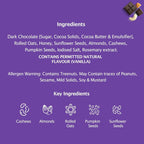 Munchilicious Granola - Dark Chocolate, Healthy & Nutritious Breakfast Cereal with Whole Nuts