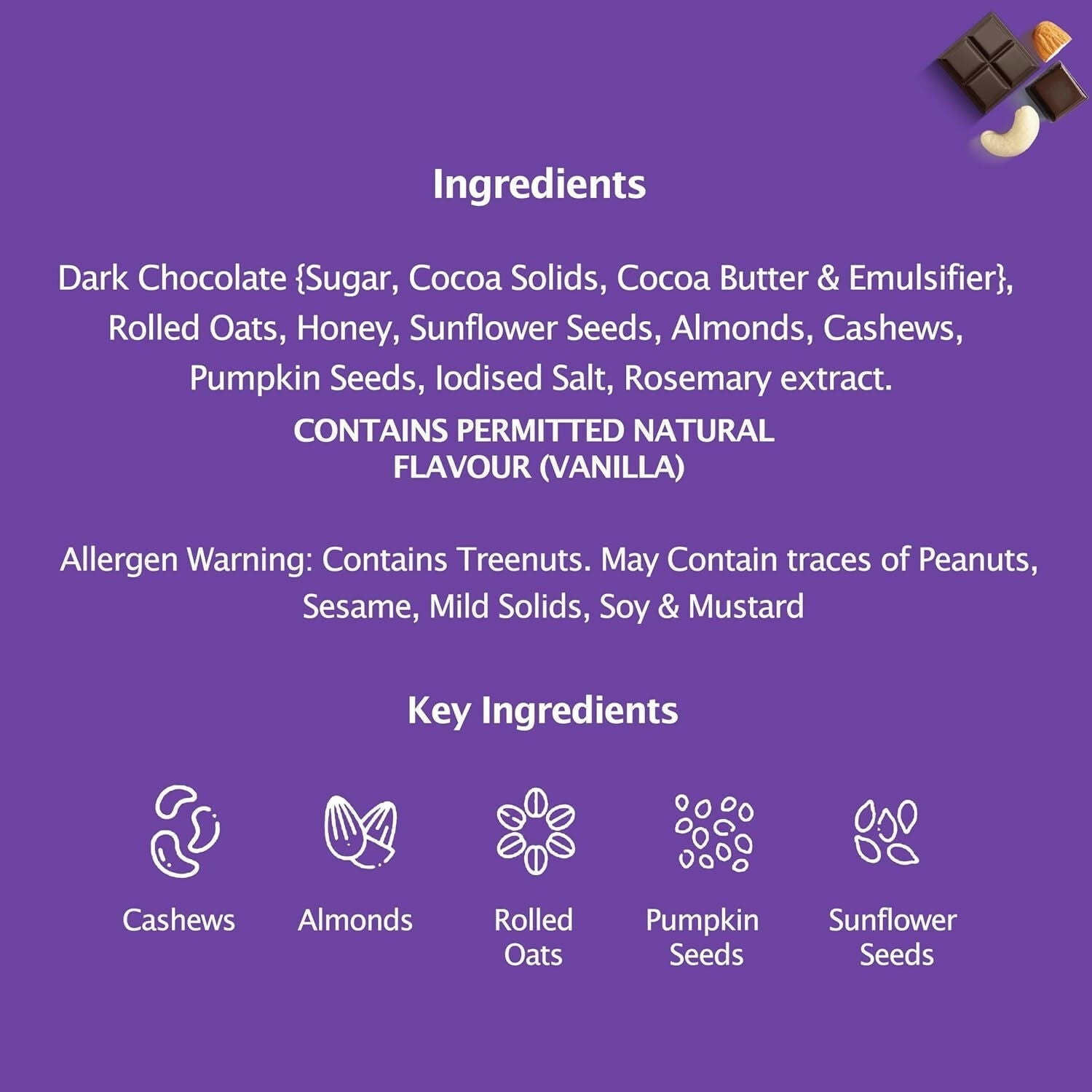 Munchilicious Granola - Dark Chocolate, Healthy & Nutritious Breakfast Cereal with Whole Nuts