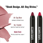 Love Earth Lip Crayon Non-Transfer Lipstick - Reds