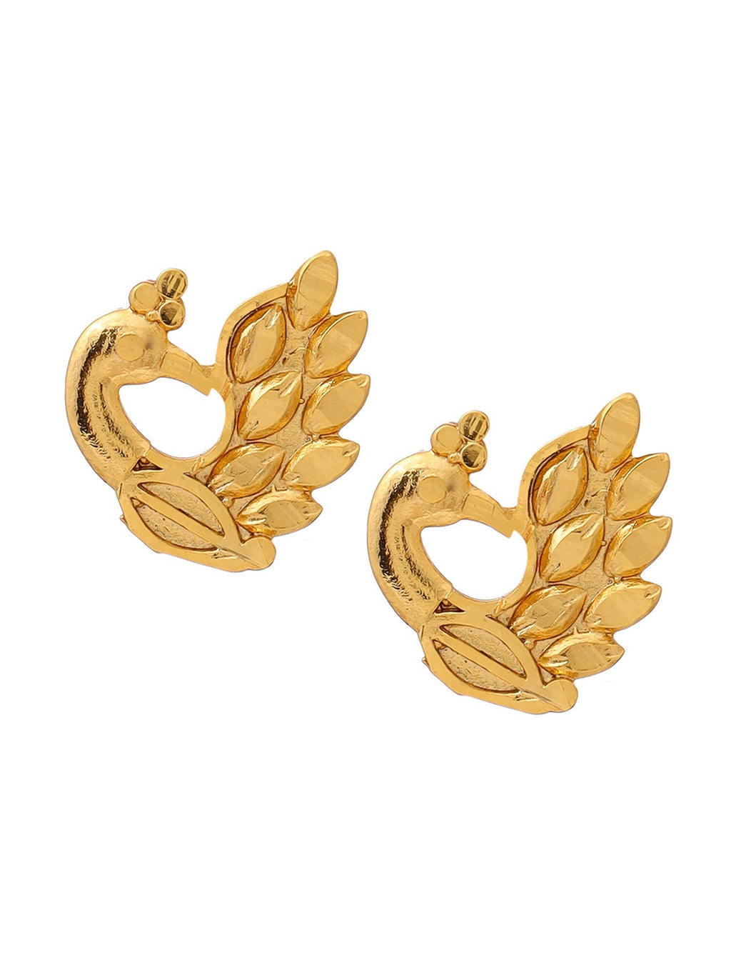 Ruby Raang Gold Peacock Earrings - Distacart