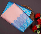 DEIANA'S Beautiful Designer Golden zari Soft Lichi Silk Saree - Peach