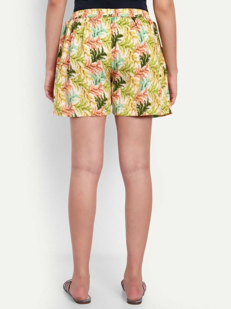 Alvano Printed Light Green Boxer Shorts