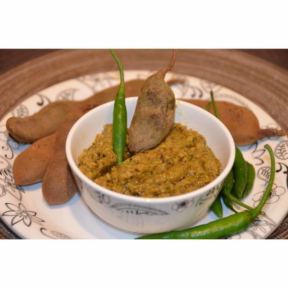 Monkeypod Green Chilli Pickle / Seema Chintakaya Pickle 