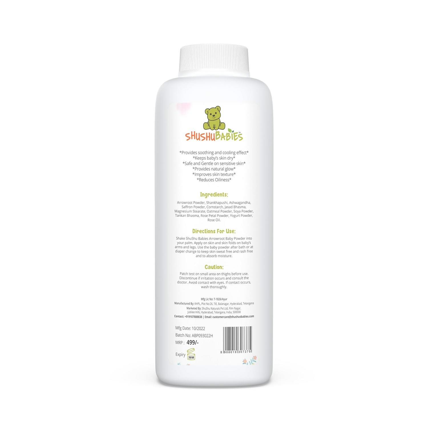 ShuShu Babies Talc Free Baby Powder with Arrowroot Extracts (under 0-3 Years Baby)