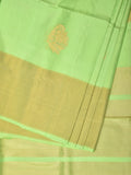 Light Green Uppada Silk Handloom Saree with Nilamabri Buta Design - Global Threads