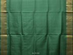 Light Grey and Light Green Uppada Silk Handloom Saree with Body Buta and Checks Design - Global Threads